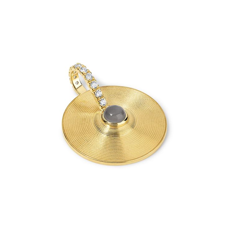 Cymbal Pendant Small With Diamond Pave