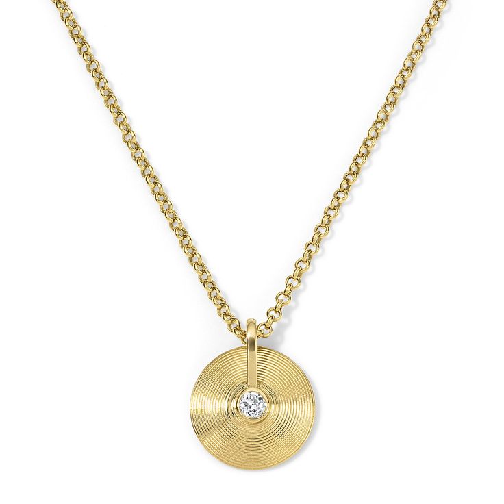 Cymbal XS Necklace - Diamond on Luci Chain