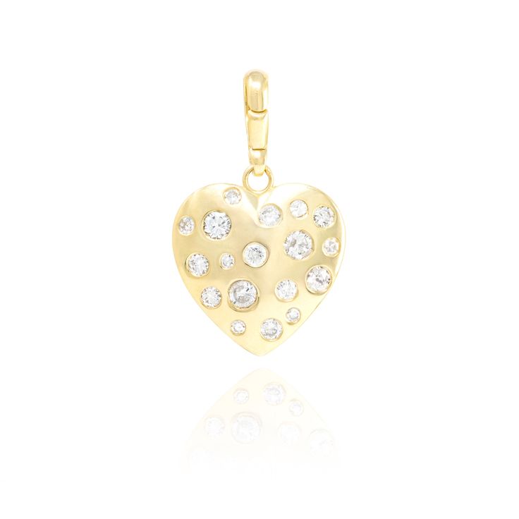 Diamond Gypsy Heart Charms
