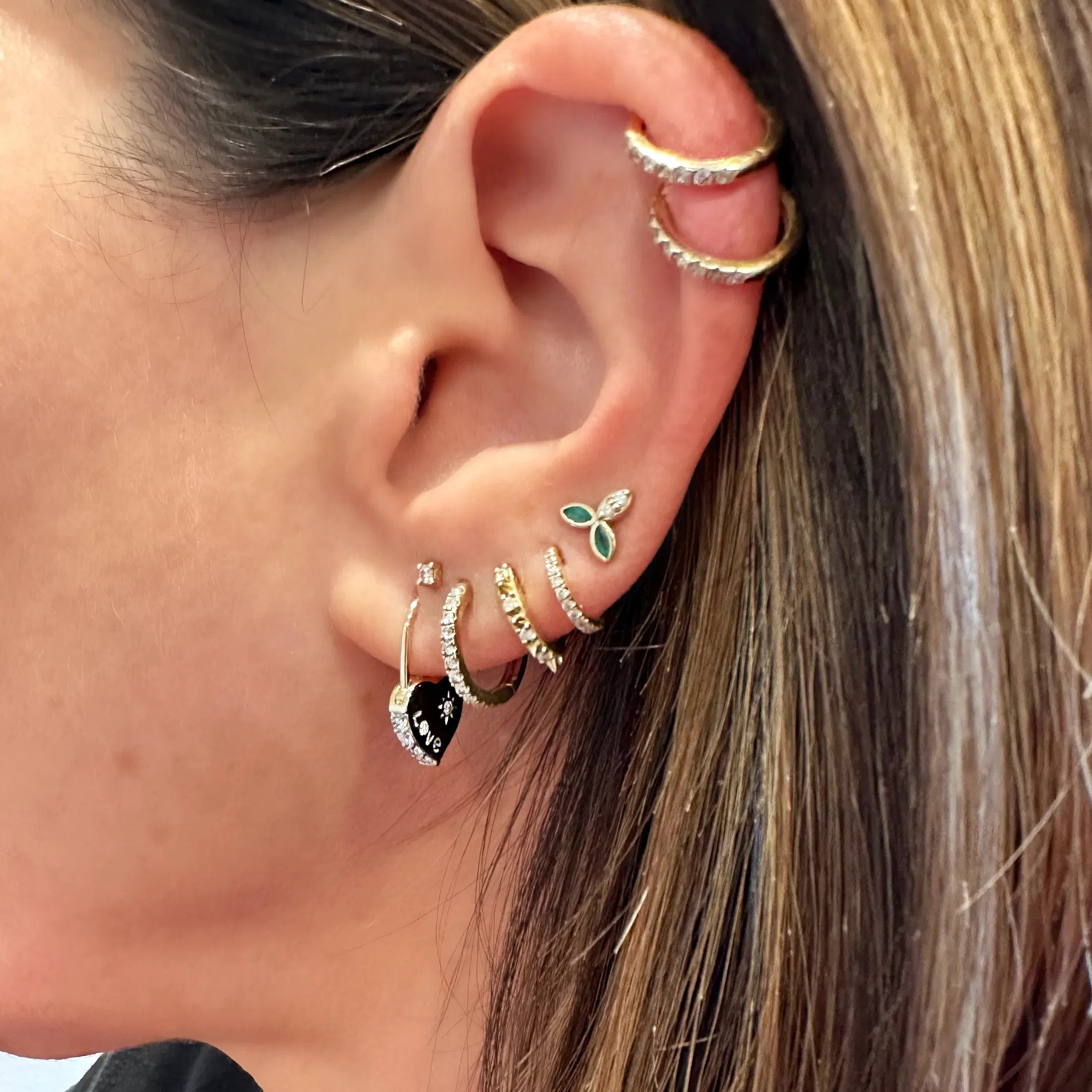 Unlock Love Heart Lock Hoop Earrings