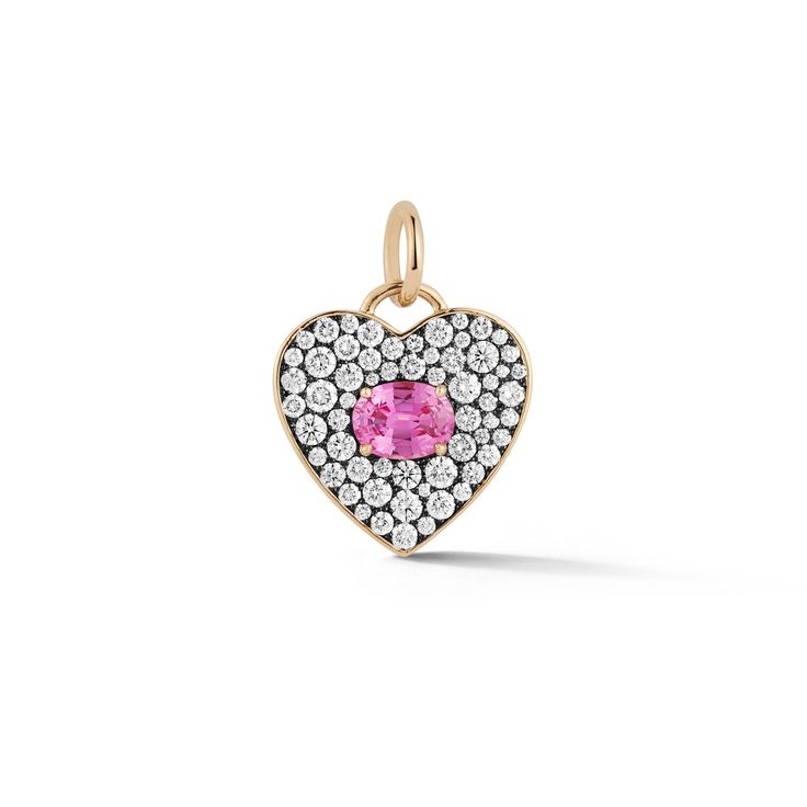 Prive Pink Sapphire Heart Pendant