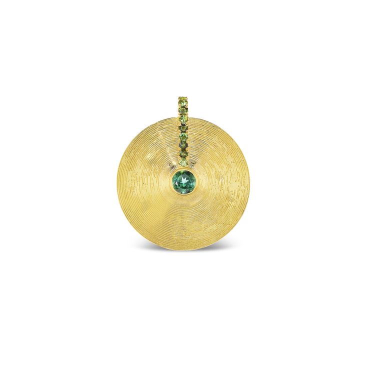Cymbal Pendant Medium Green Tourmaline