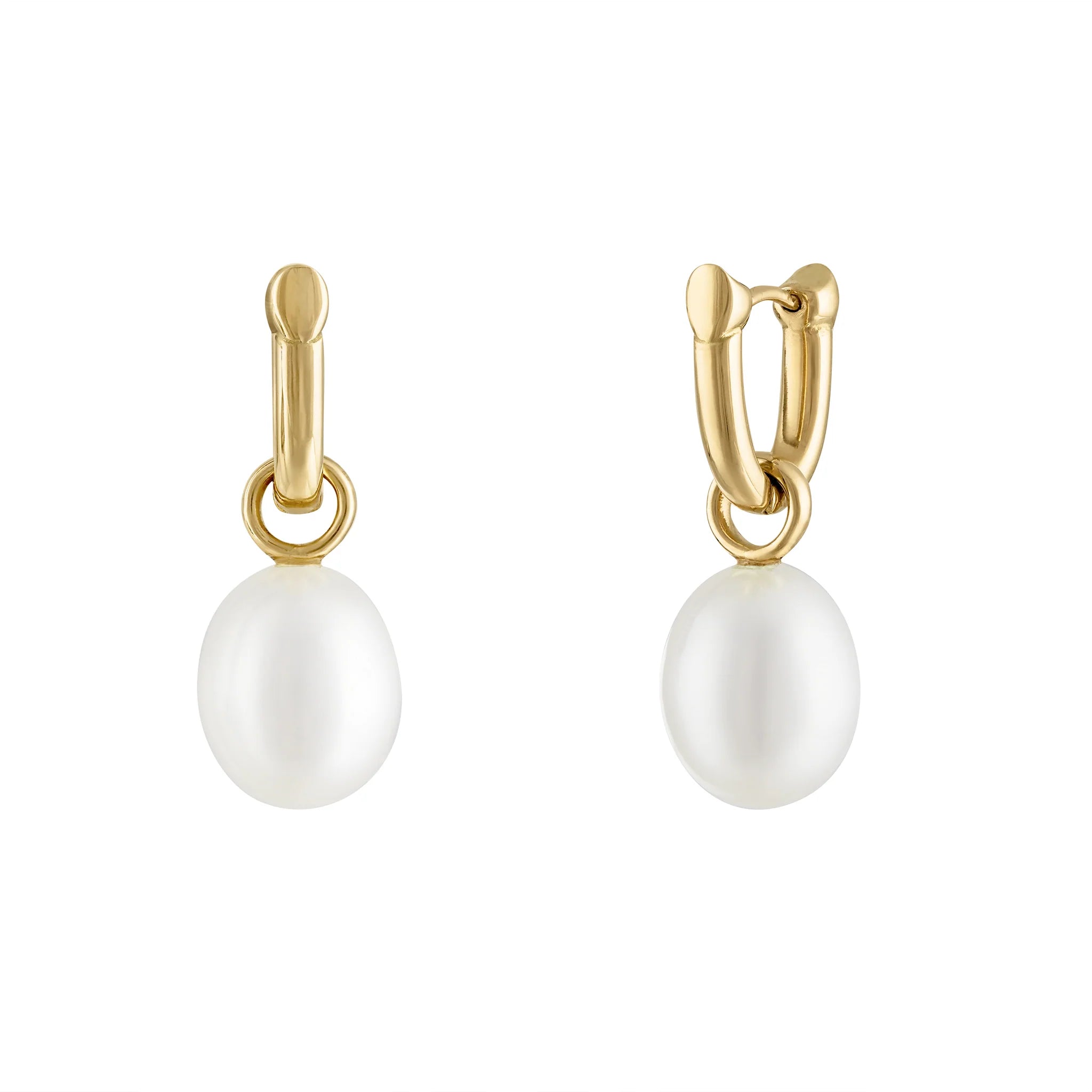 White Freshwater Pearl Drops - Pair