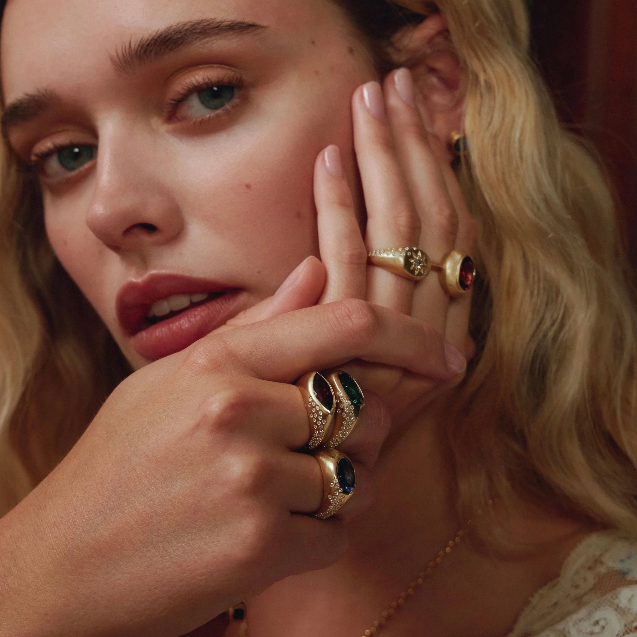 Garnet Marquise Signet Ring