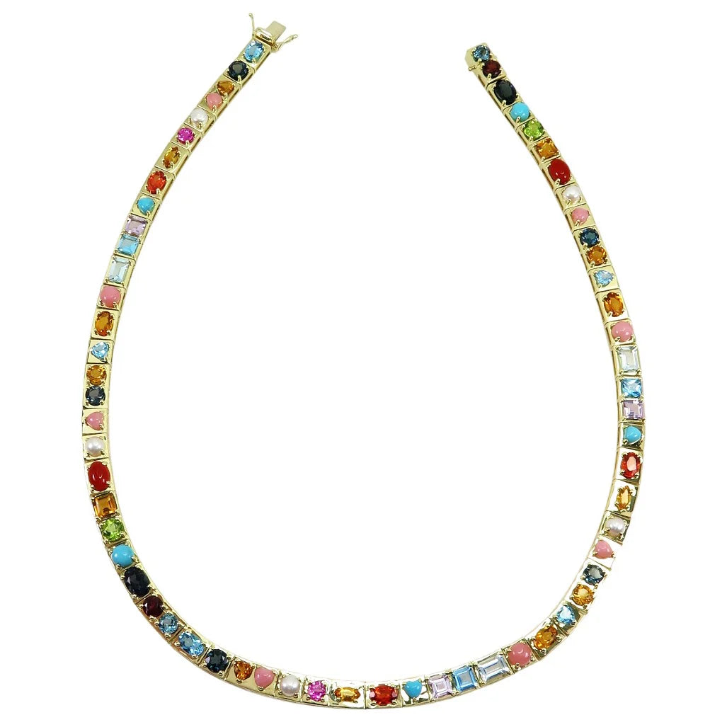 Leggo Multi Stones Necklace