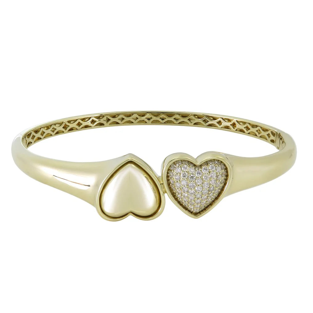Double Puffer Heart Bangle
