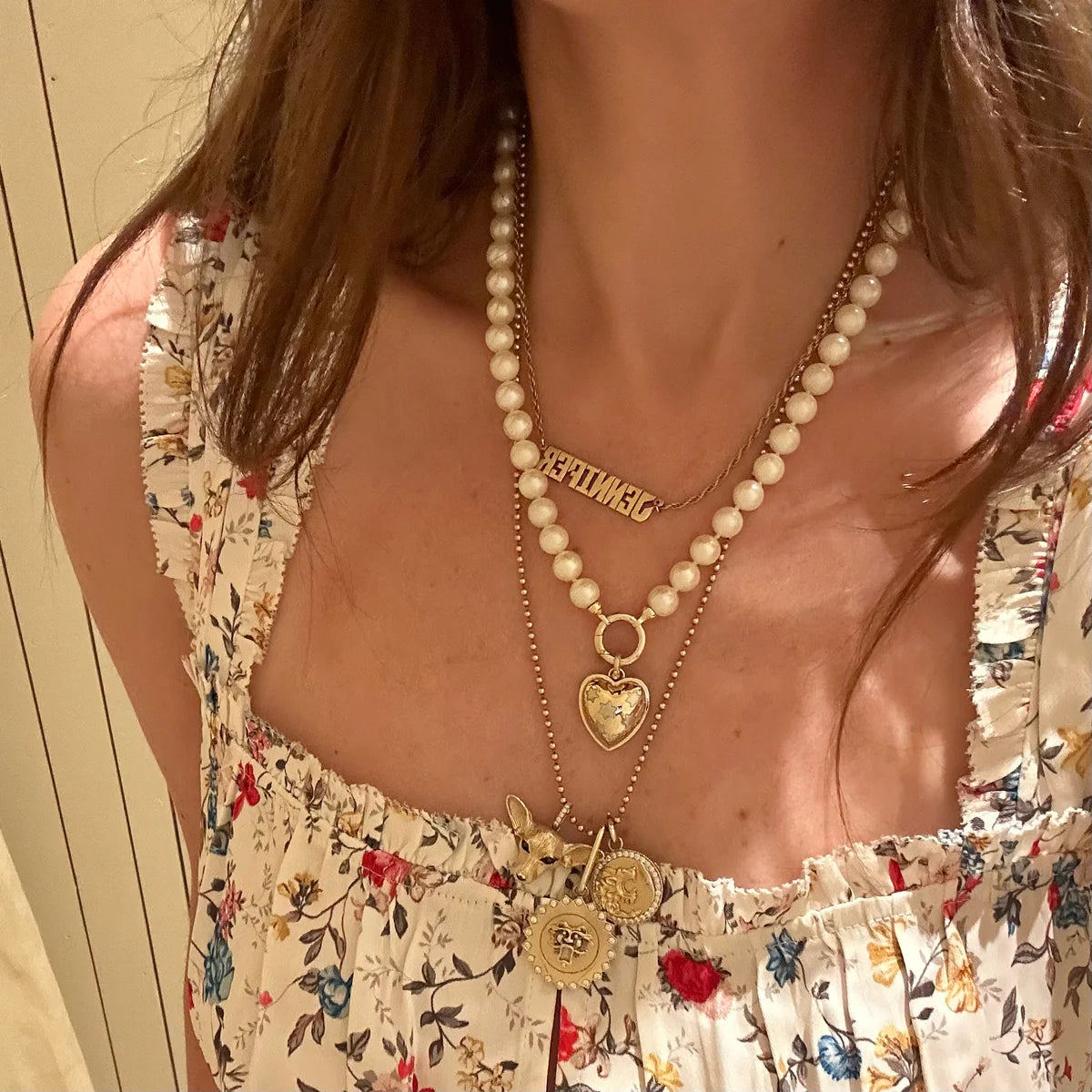 14K Yellow Gold & White Gold Anna Heart Charm