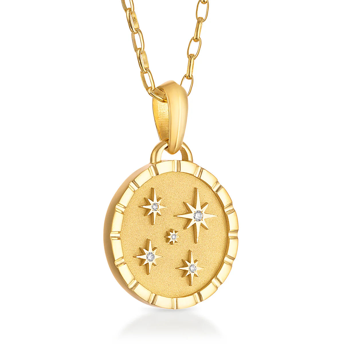 Multi-Star Pendant with Diamonds