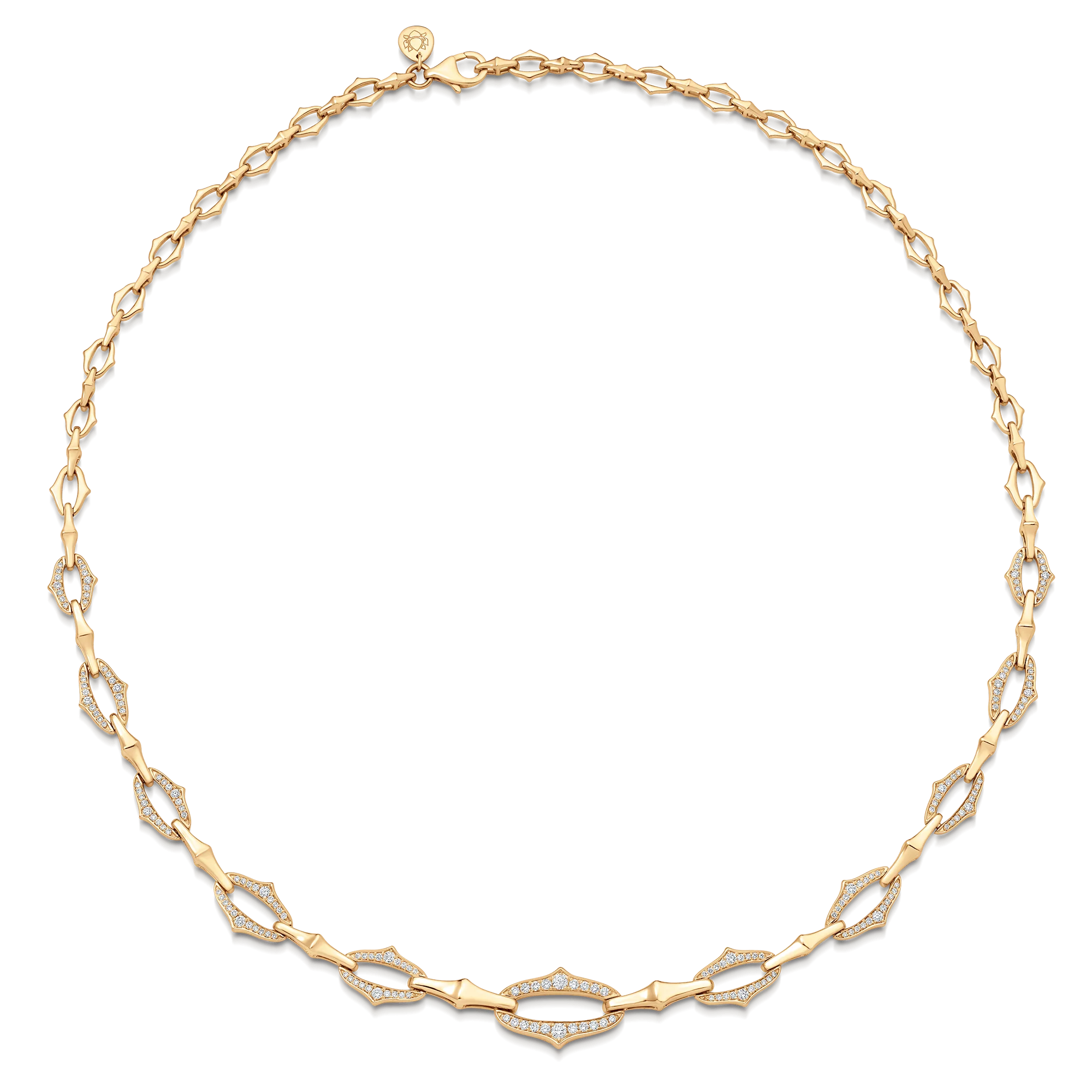 Lucia Gold Link Diamond Necklace