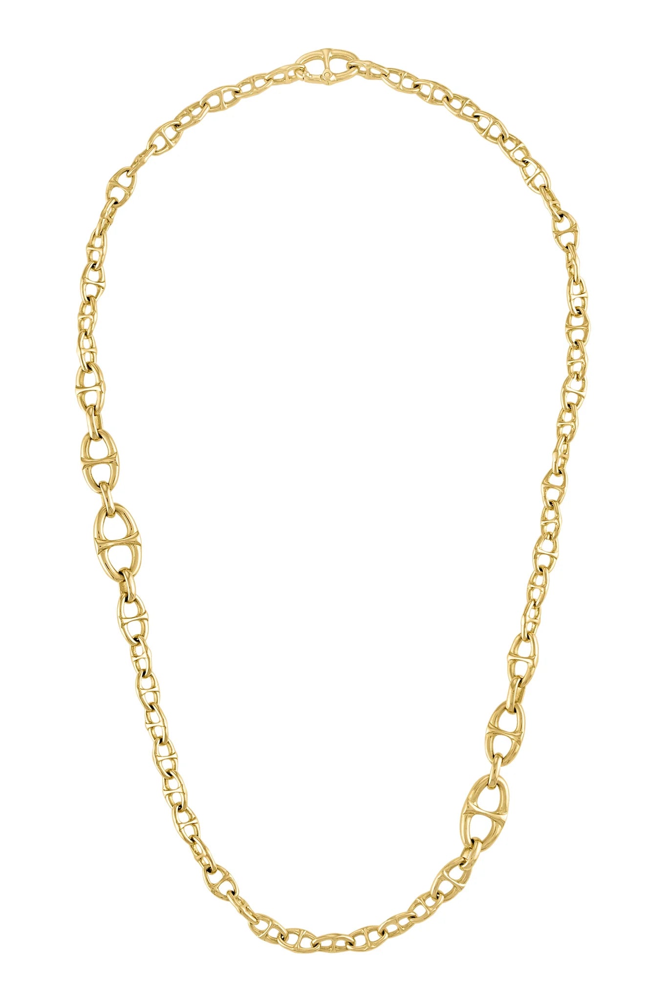Mixed Mariner Link 18k Gold 18"