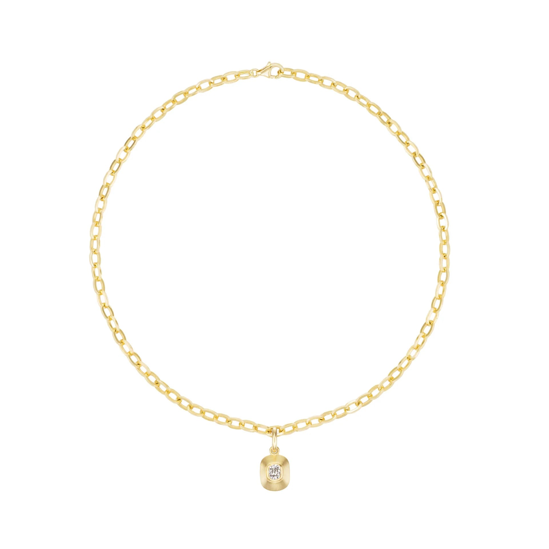 Old Mine Cut Diamond Pendant