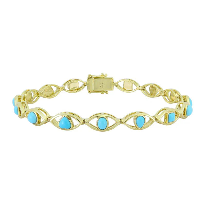 Eyes On You Turquoise Bracelet