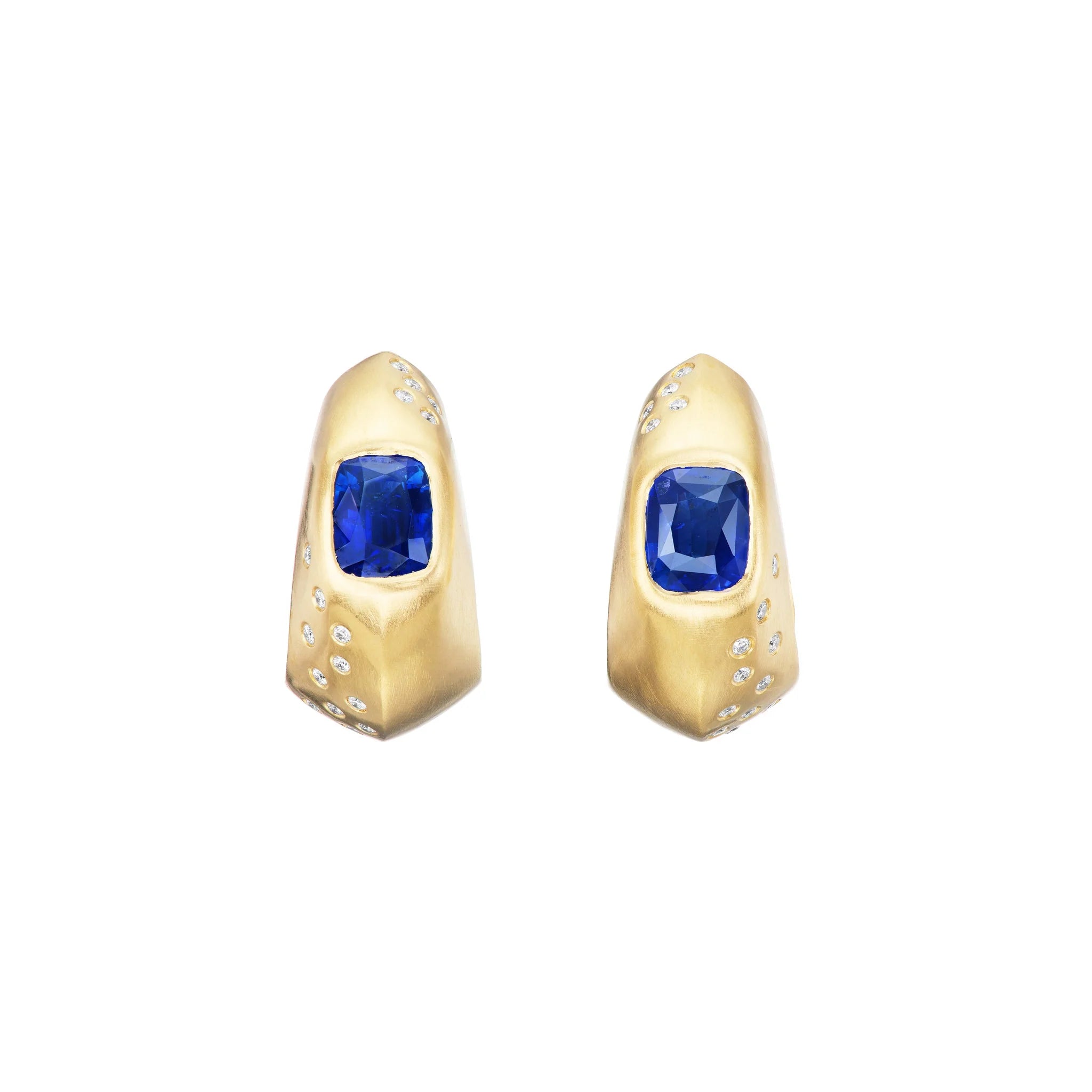 Sapphire Hinged Hoops