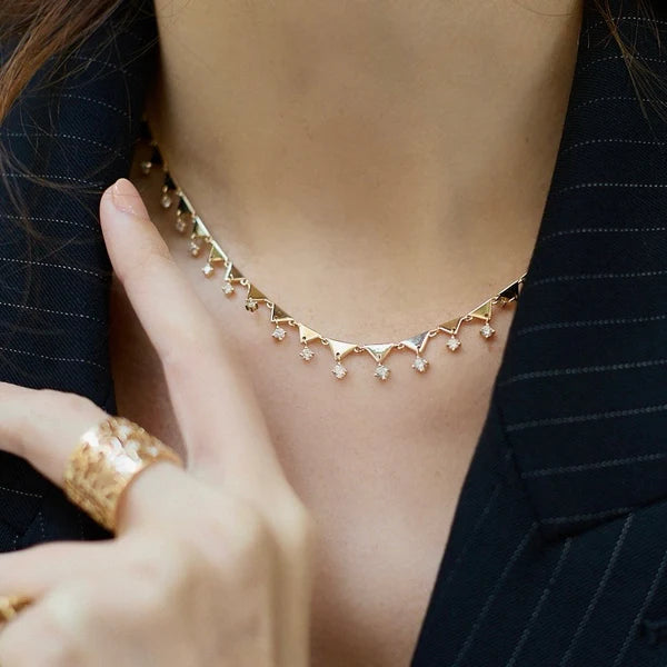 Shine Diamond Collar Necklace