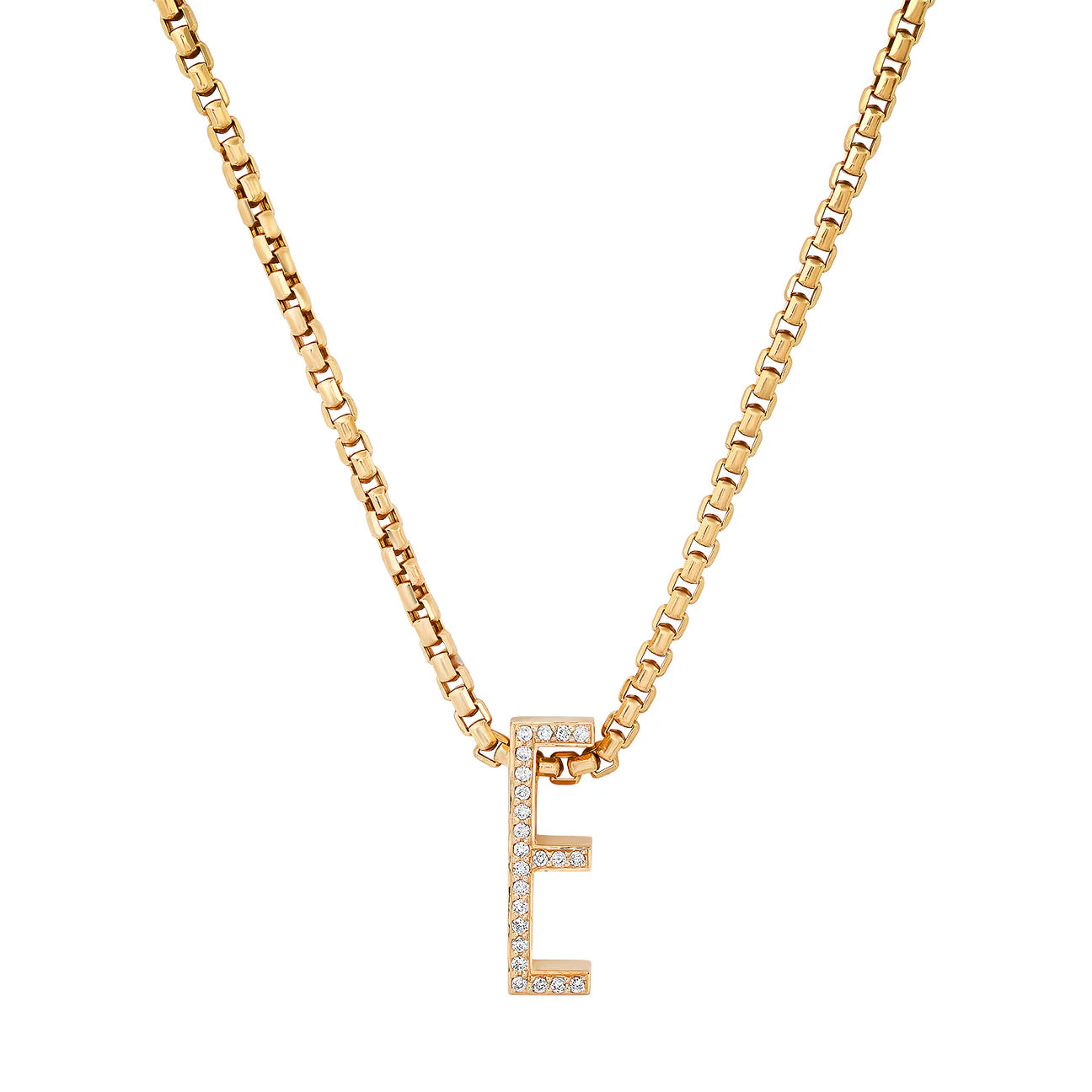 Slide-On Pavé Initial Necklace