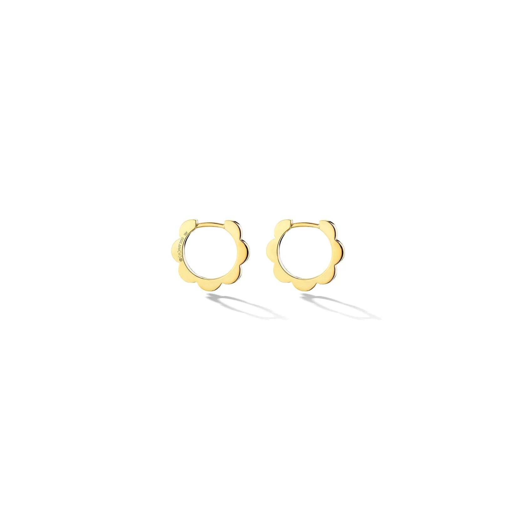 Small Solid Bloom Hoop Earrings