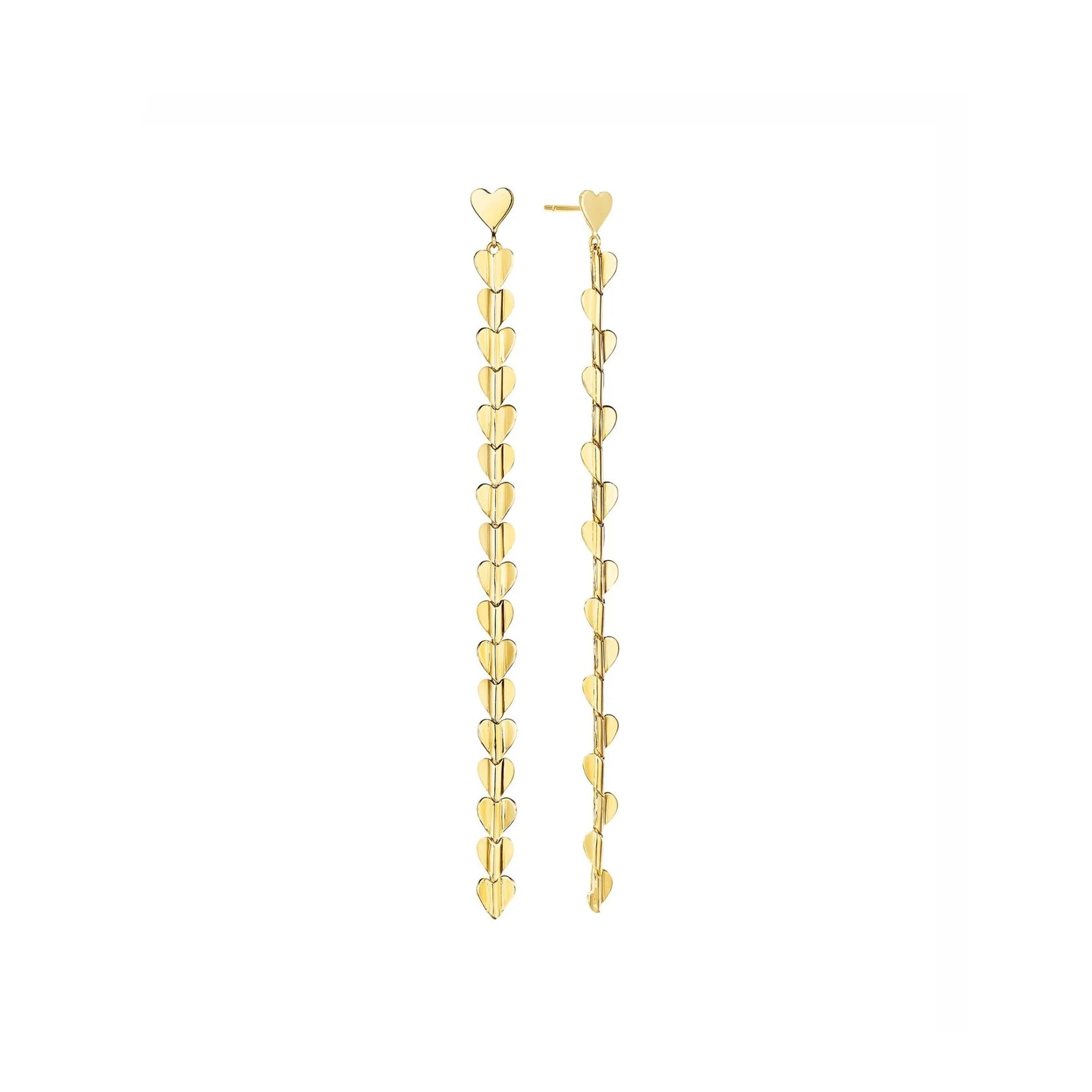 Small Wings of Love Hearts Drop Earrings