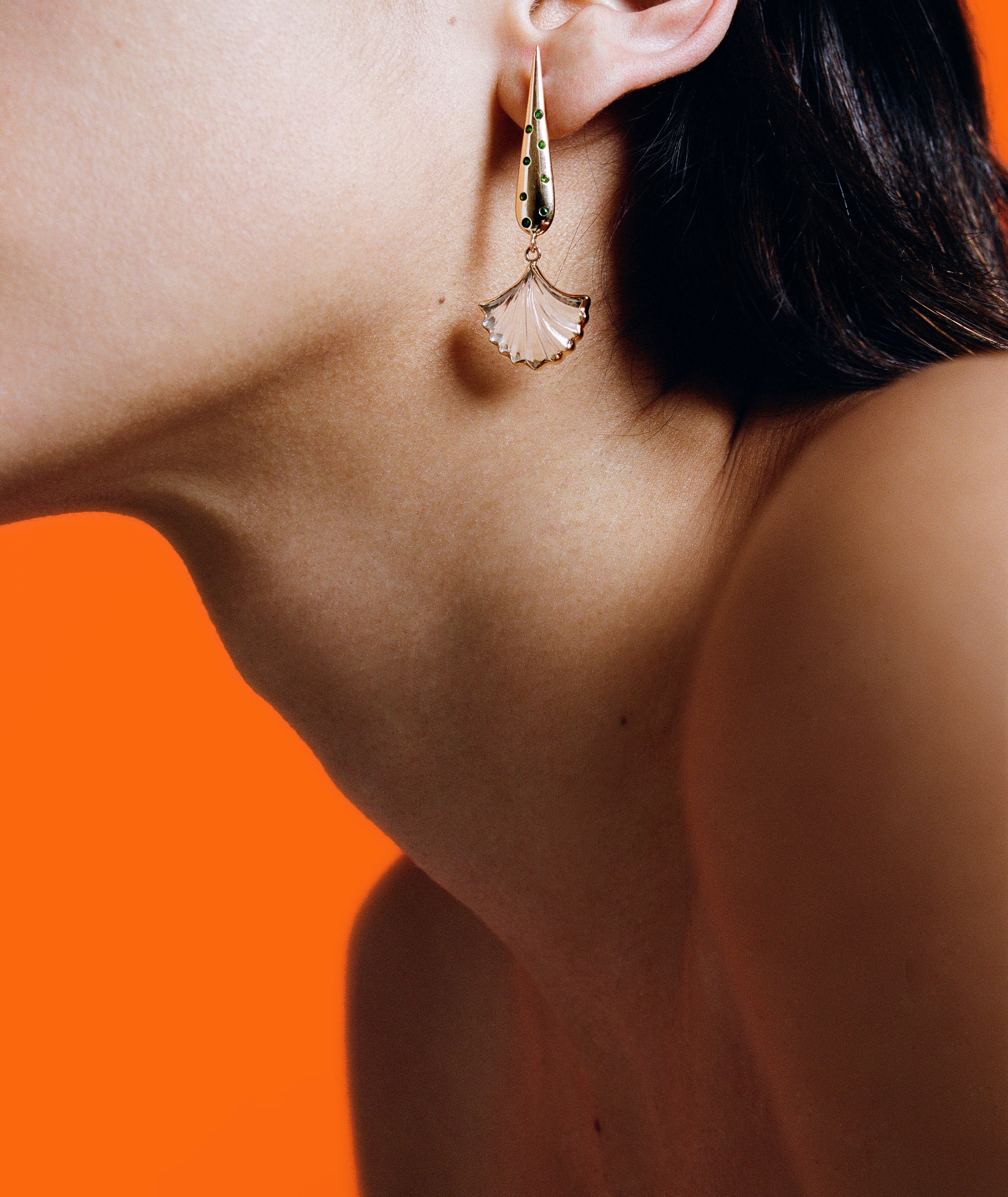 Carnation Drop Earring Crystal