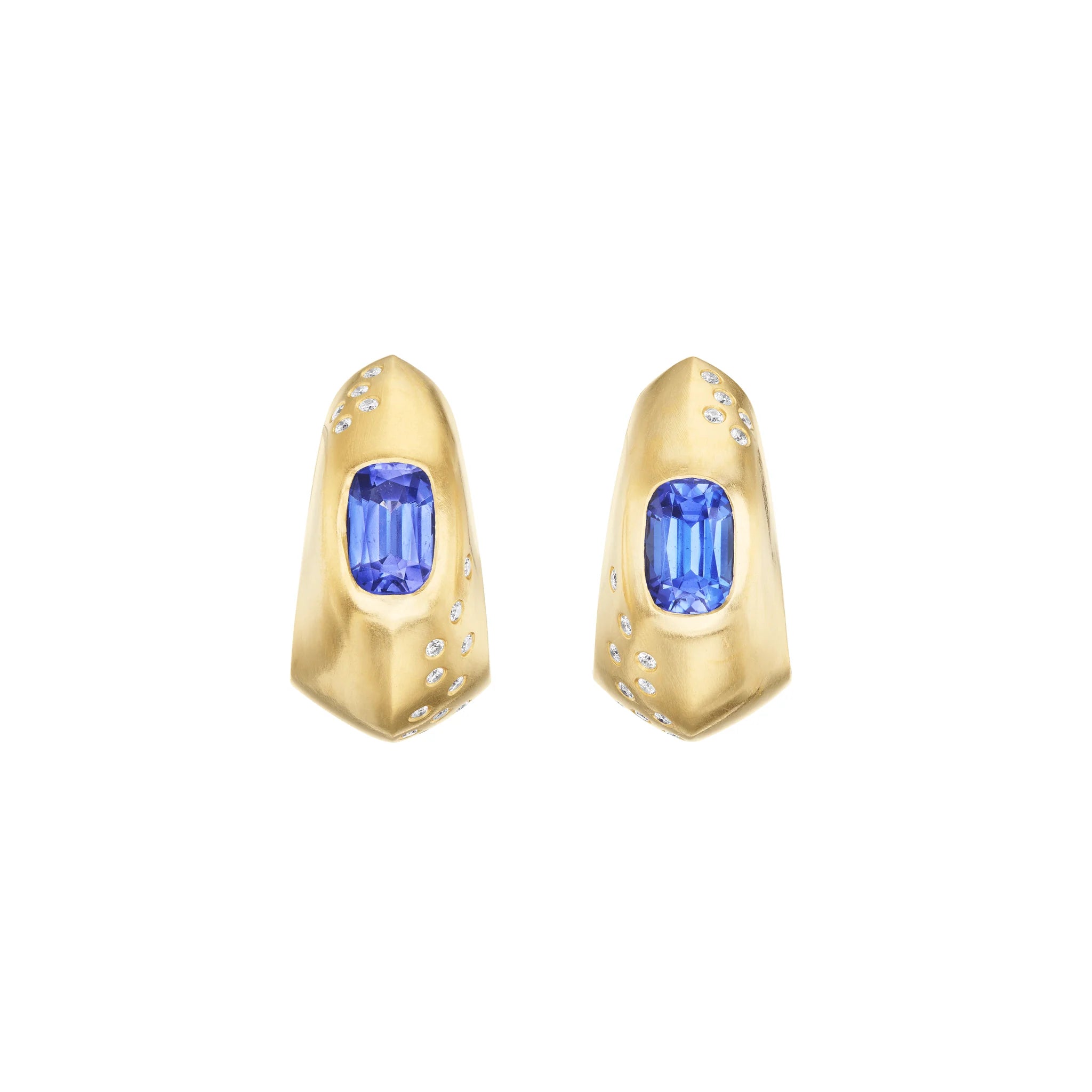 Tanzanite Hinged Hoops