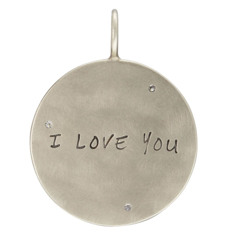 Name And Birth Date Round Charm