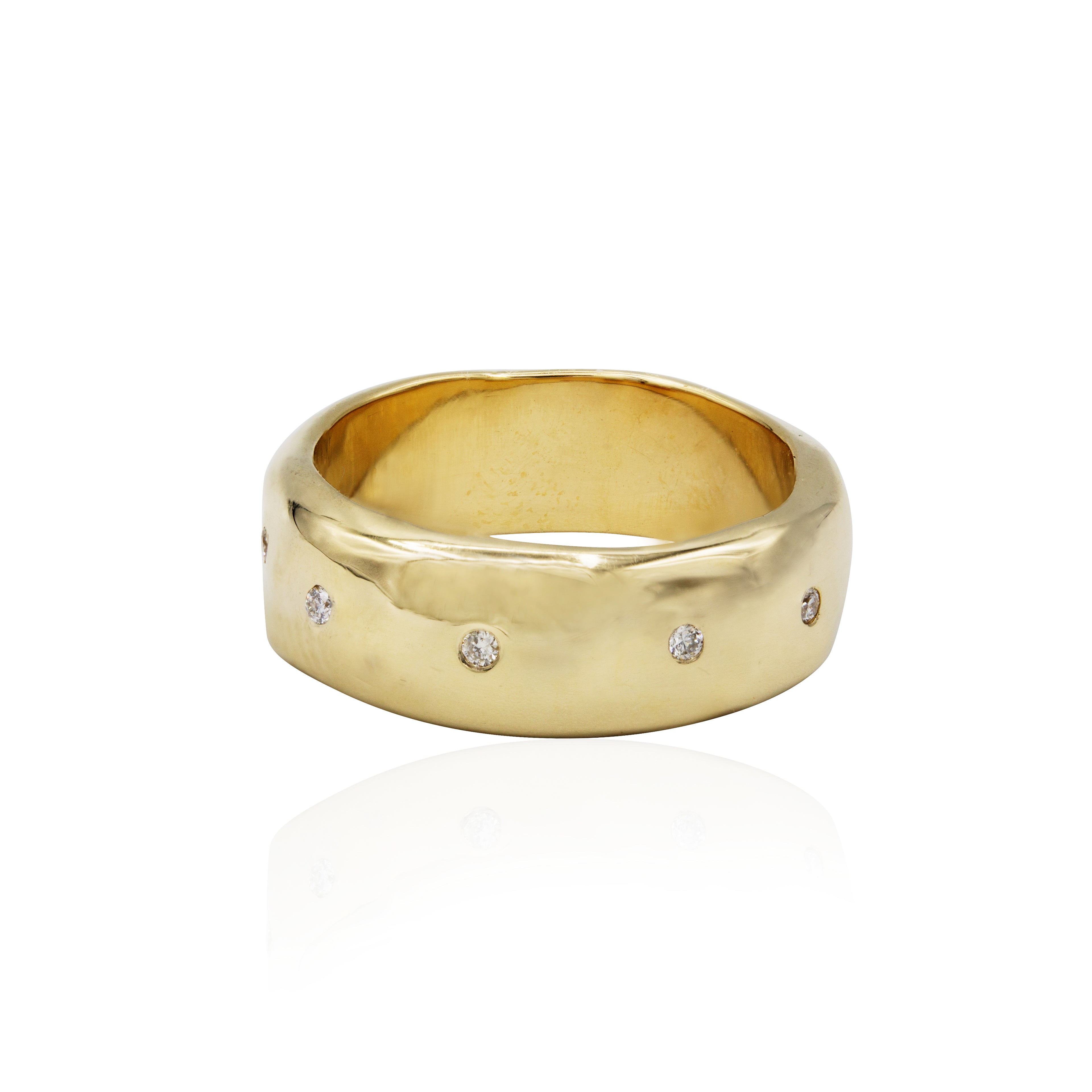 Thick Gold & Diamonds Band
