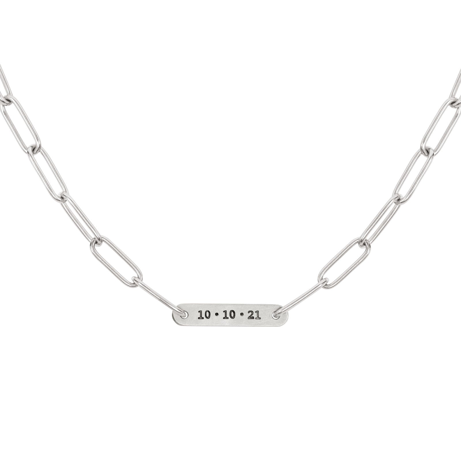 5.2mm Silver Date Flat Bar Chain