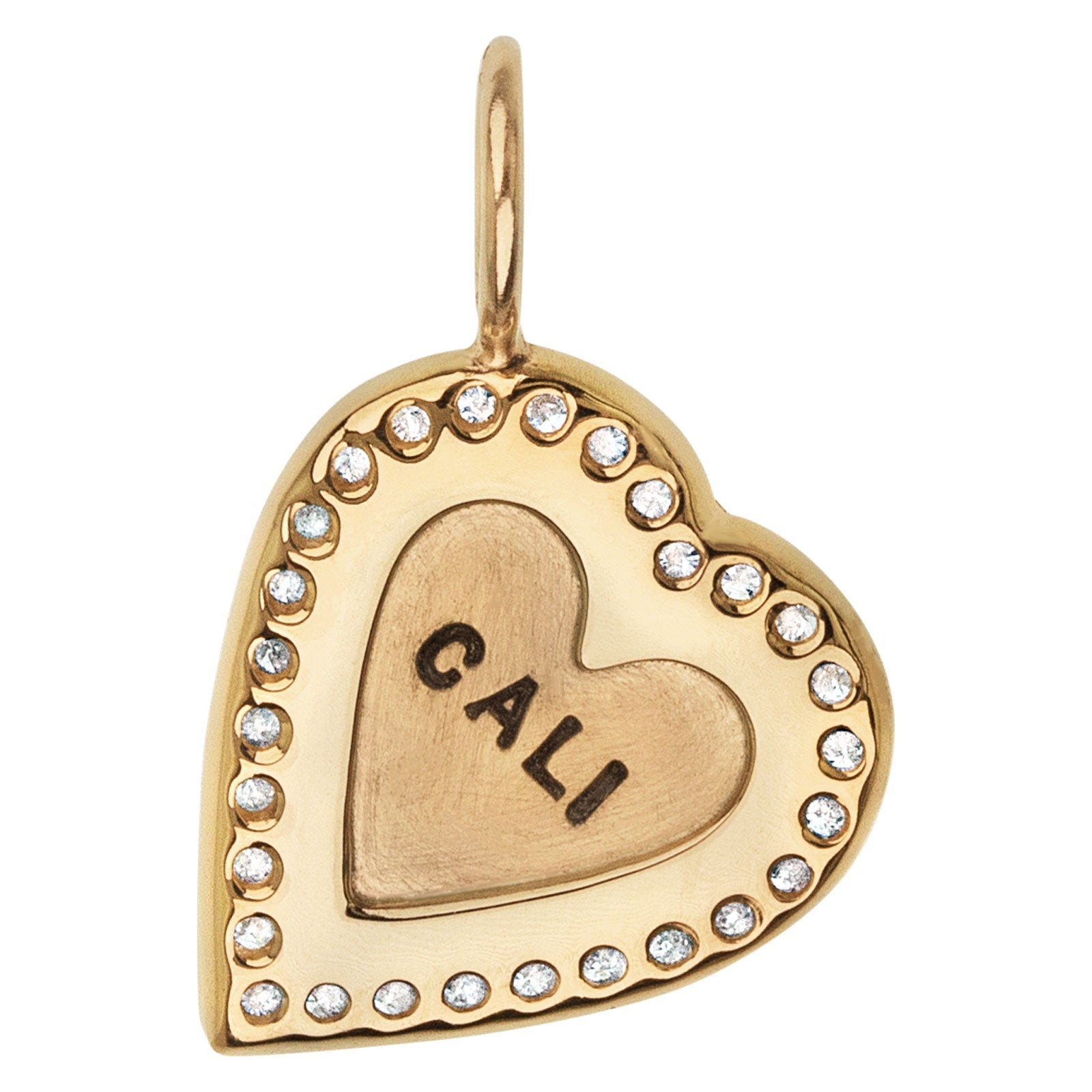 Pet Name Channel Set Heart Charm