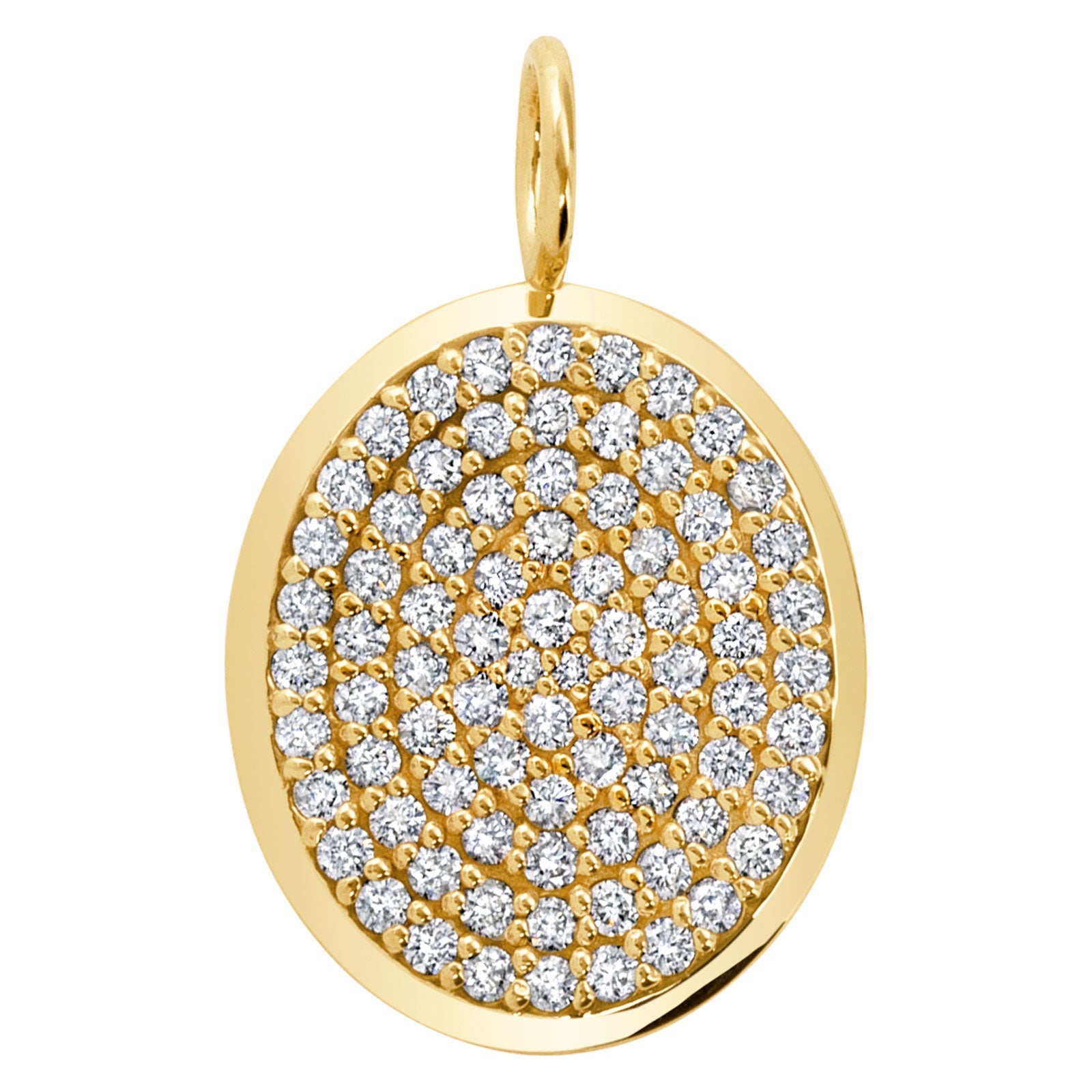 Small Pavé Oval Charm