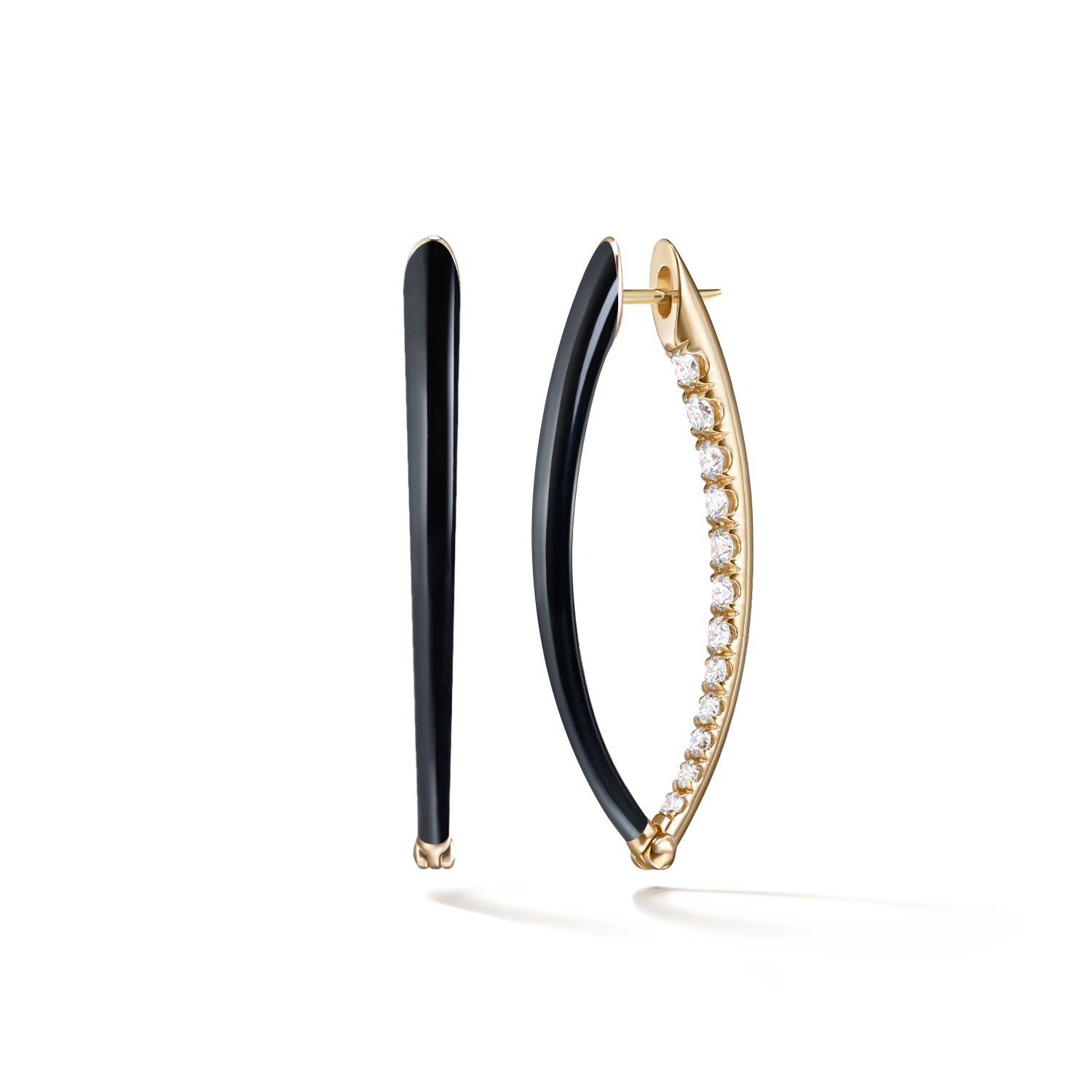 Enamel And Diamond Cristina Earring Medium