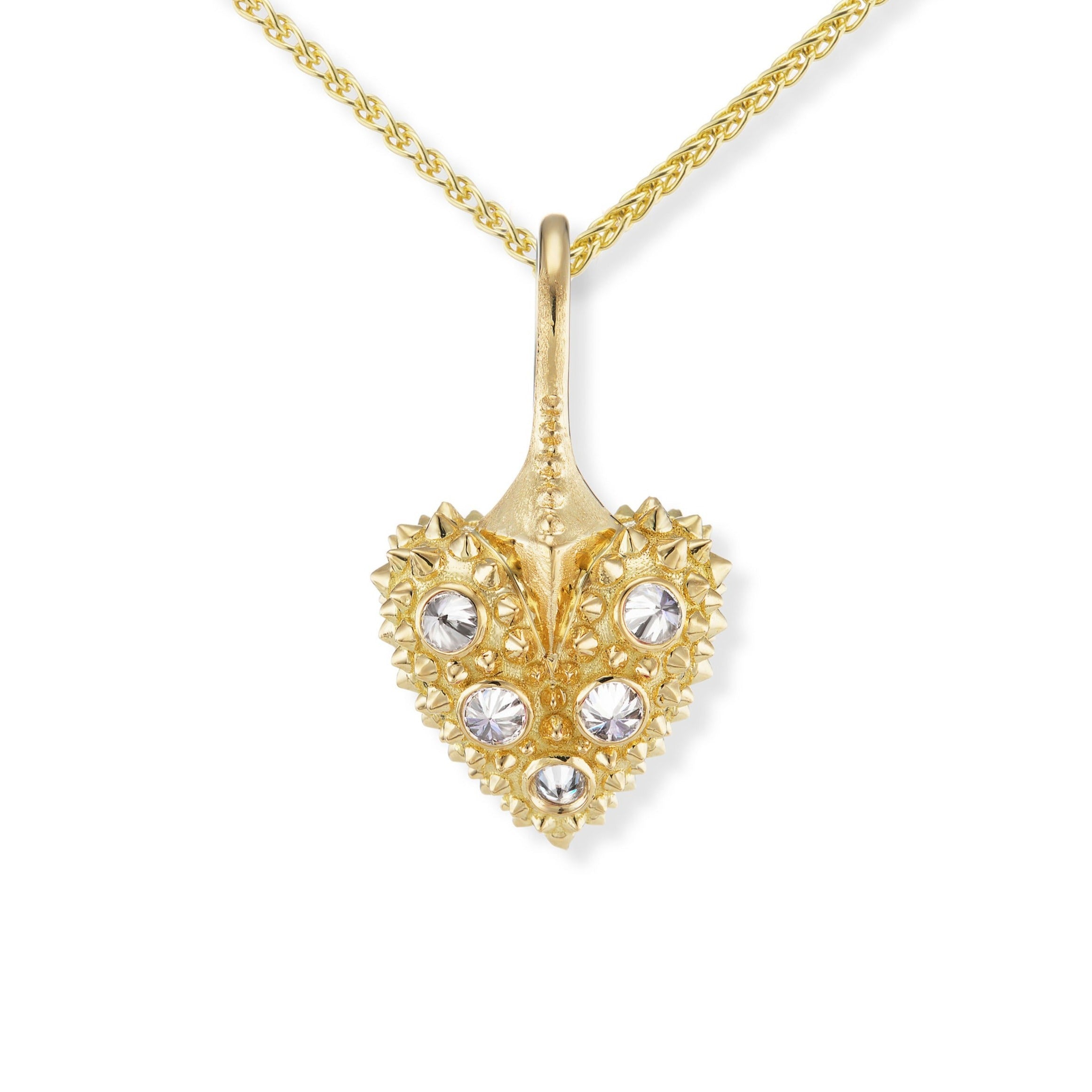 Diamond Pierce Your Heart Charm Necklace