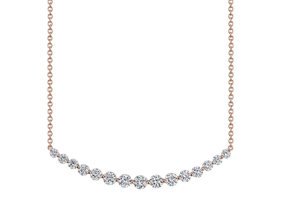 Crescent Diamond Necklace