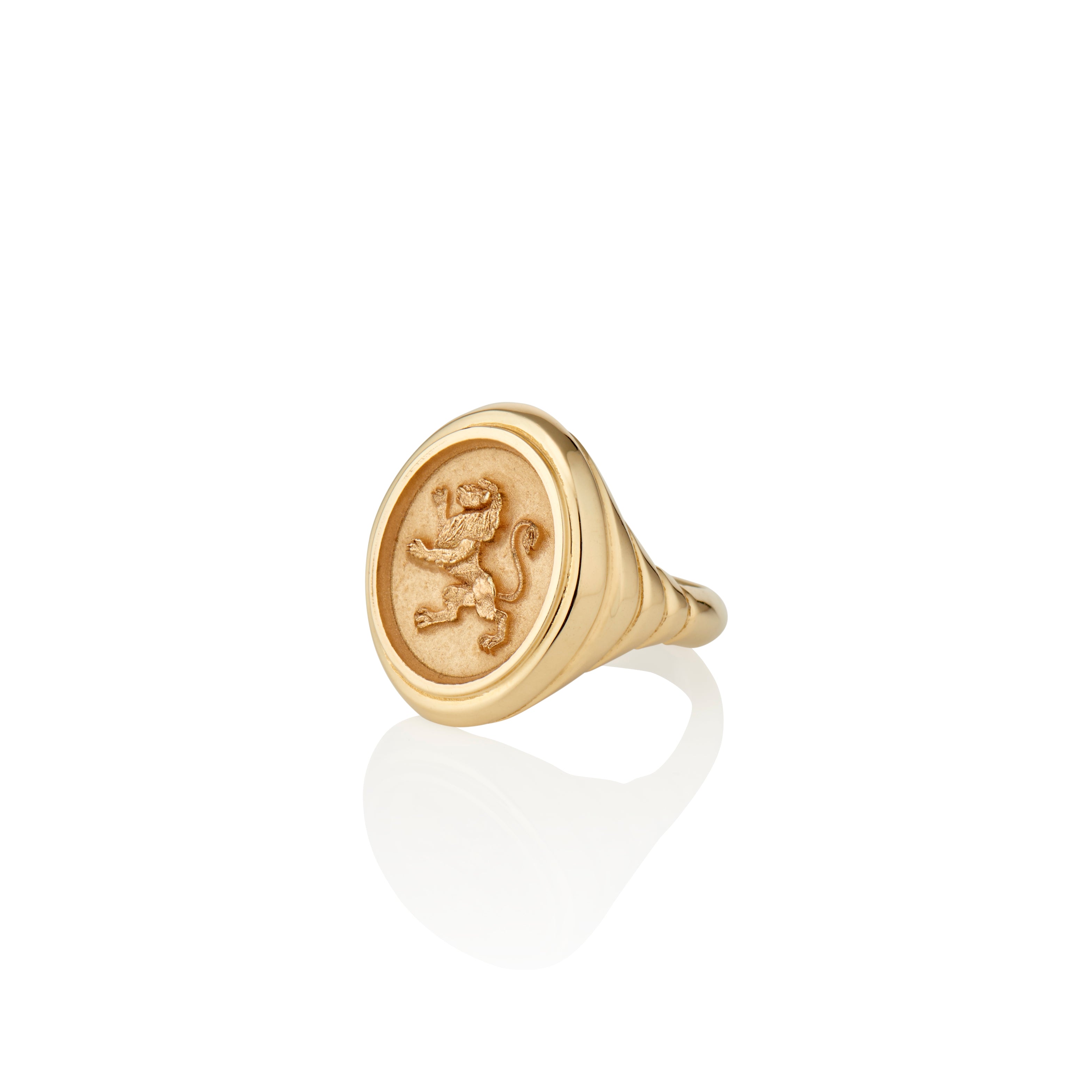 Grandfather Fantasy Lion Signet Ring