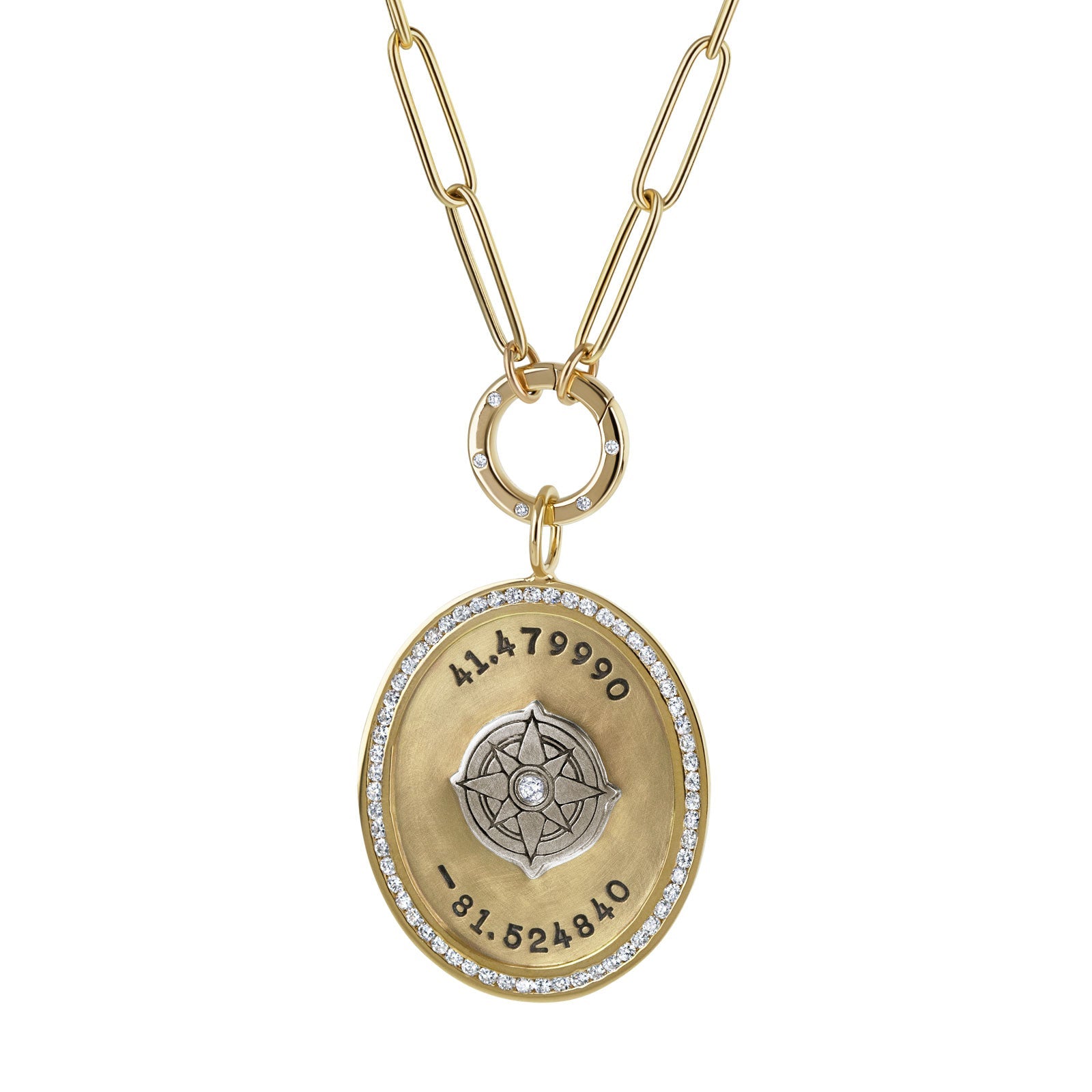 Coordinates Channel Set Oval Charm