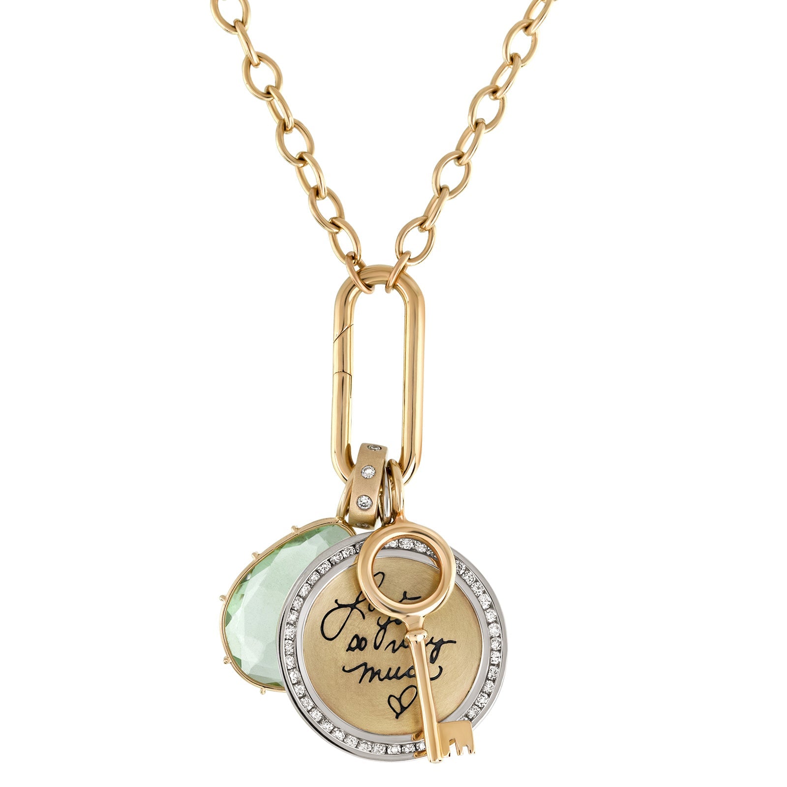 Handwritten Message Channel Set Round Charm