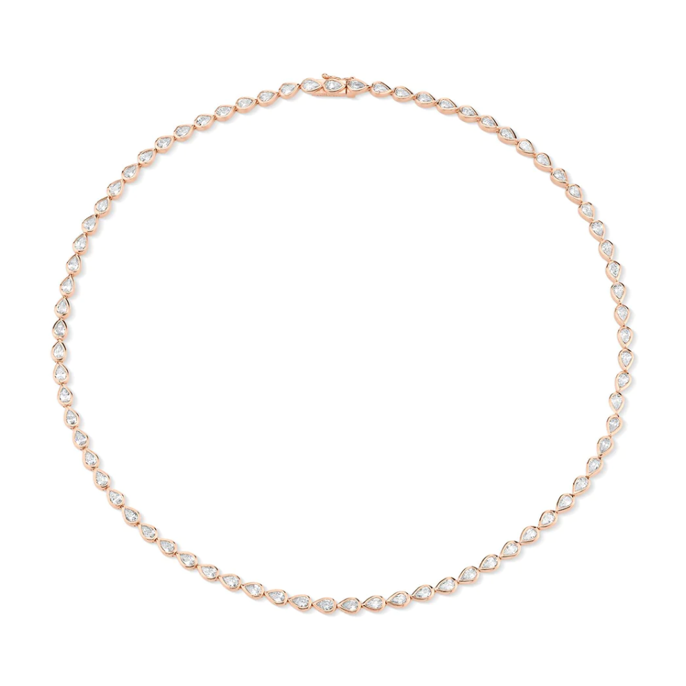 Bezeled Pear Shaped Diamond Choker