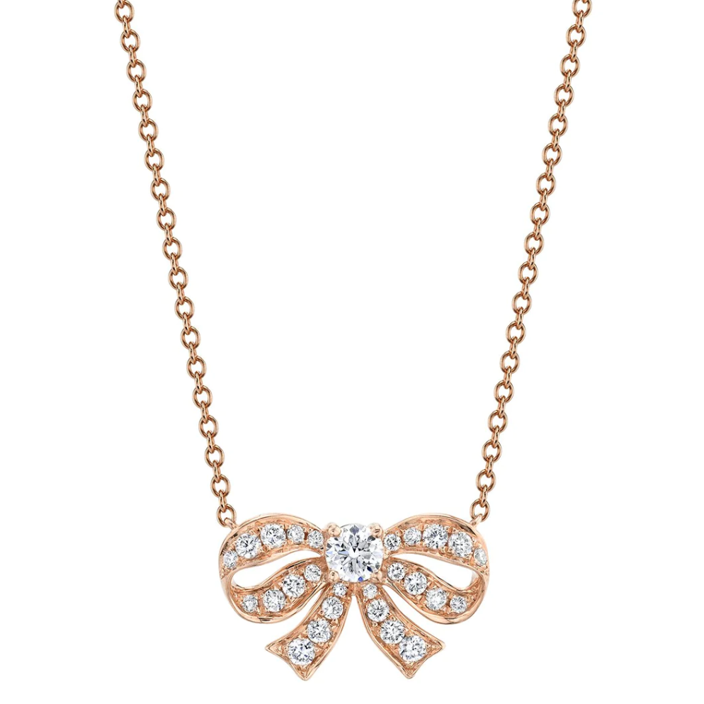 Diamond Bow Necklace