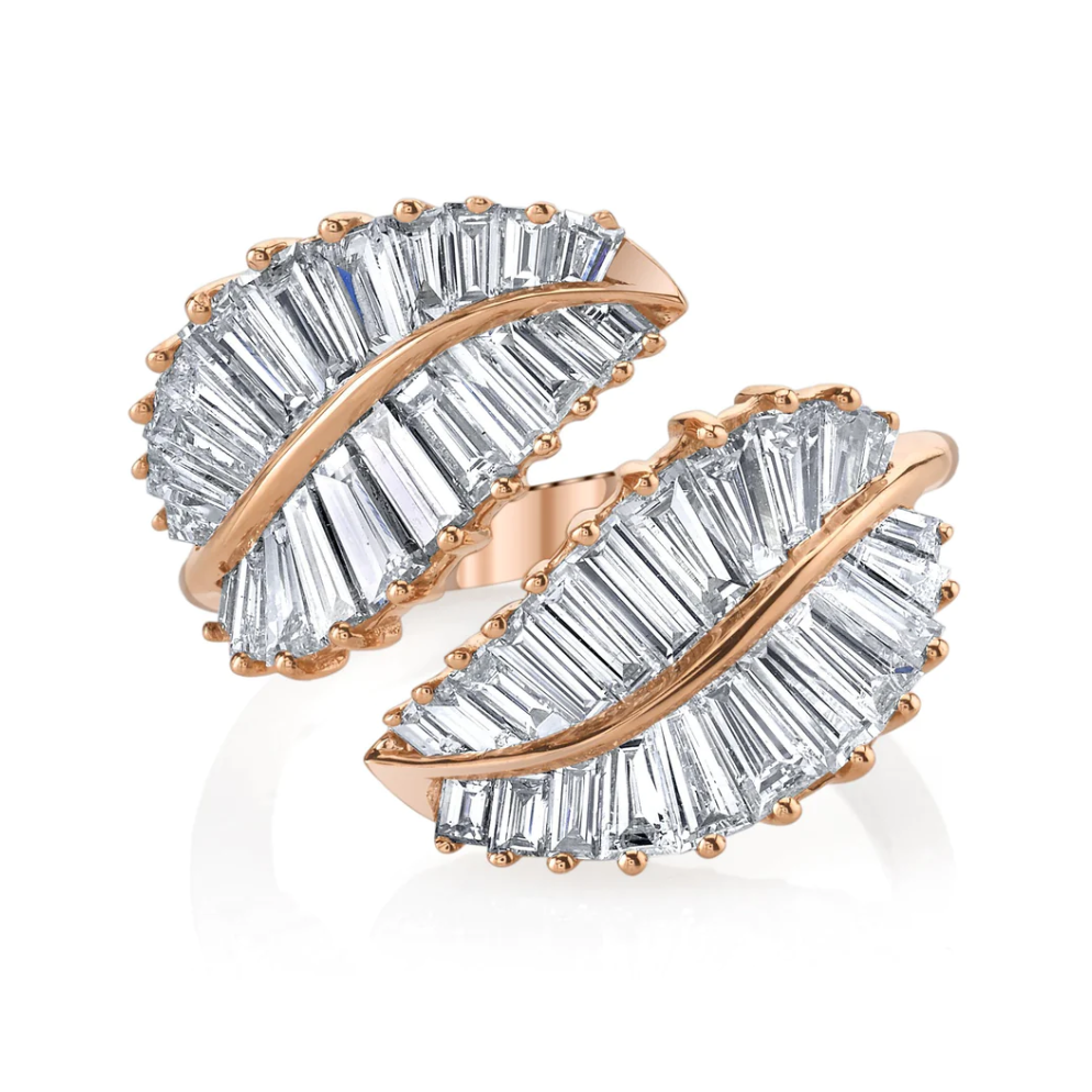 Classic Palm Leaf Diamond Ring