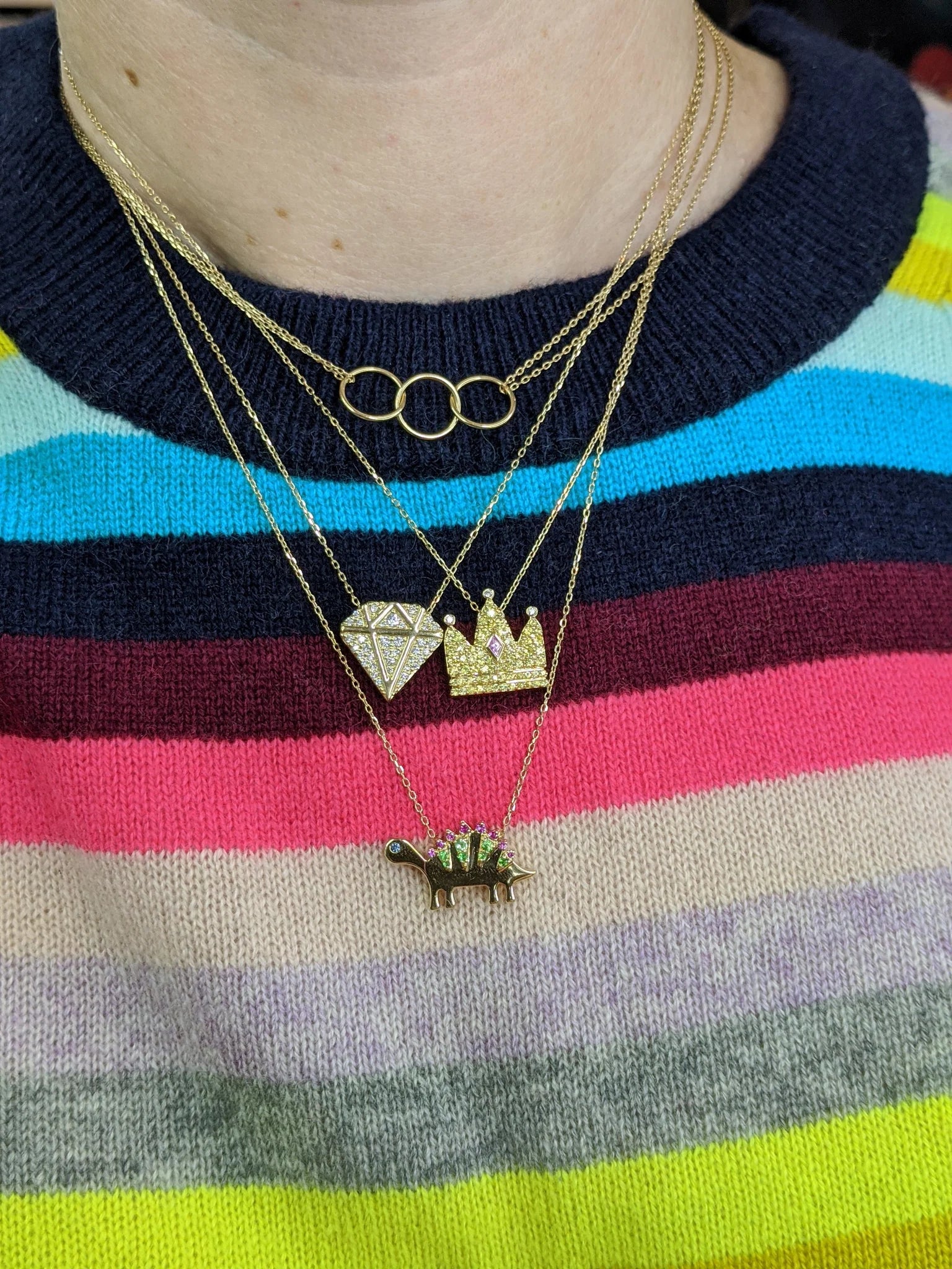 Juju Dino Charm Necklace