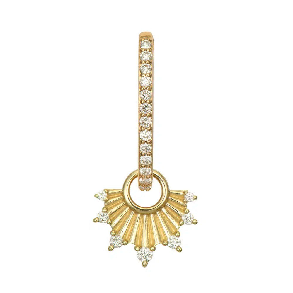 Delicate Ruffled Fan Charm