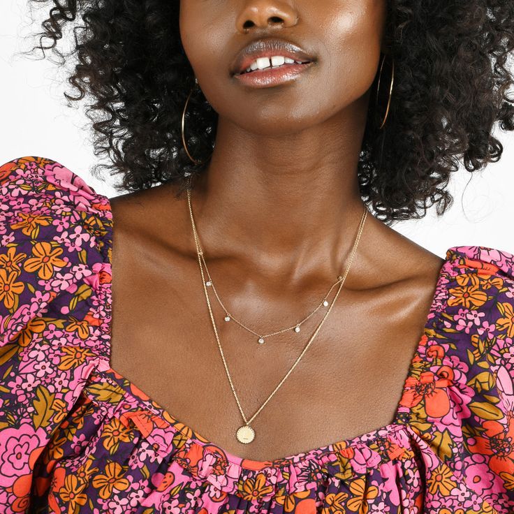 Mini Imperial Disc Pendant Necklace