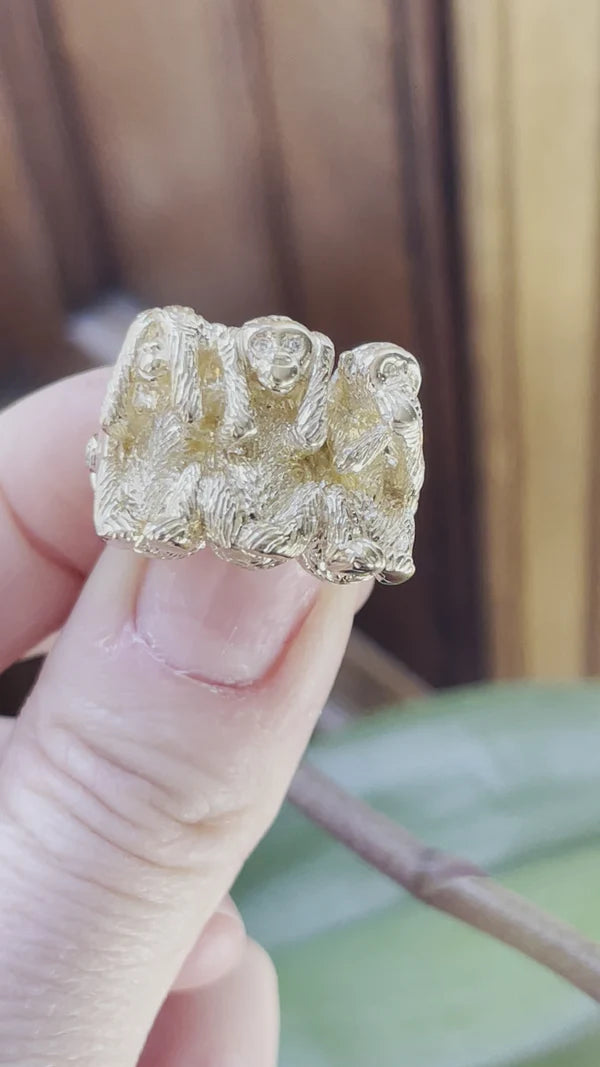 Wise Monkey Ring