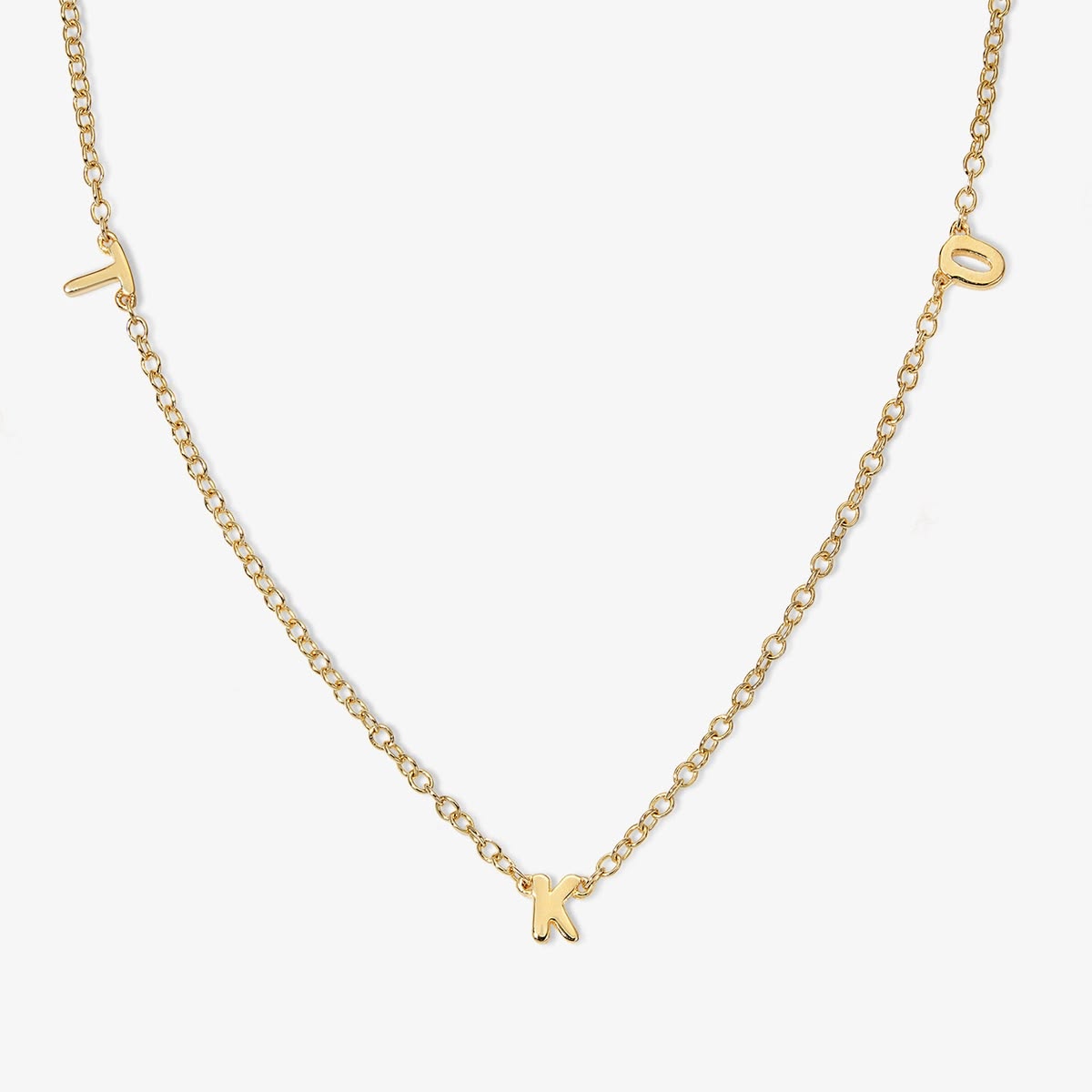 Petite Multi Bubble Initial Necklace