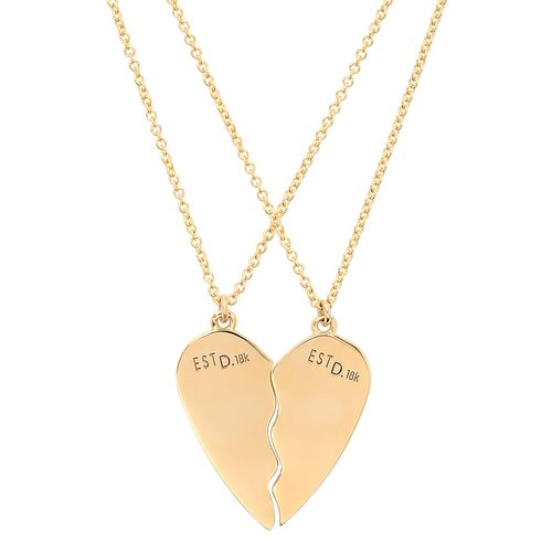 Best Fuckin Friends (2 Piece) Diamond Heart Necklaces