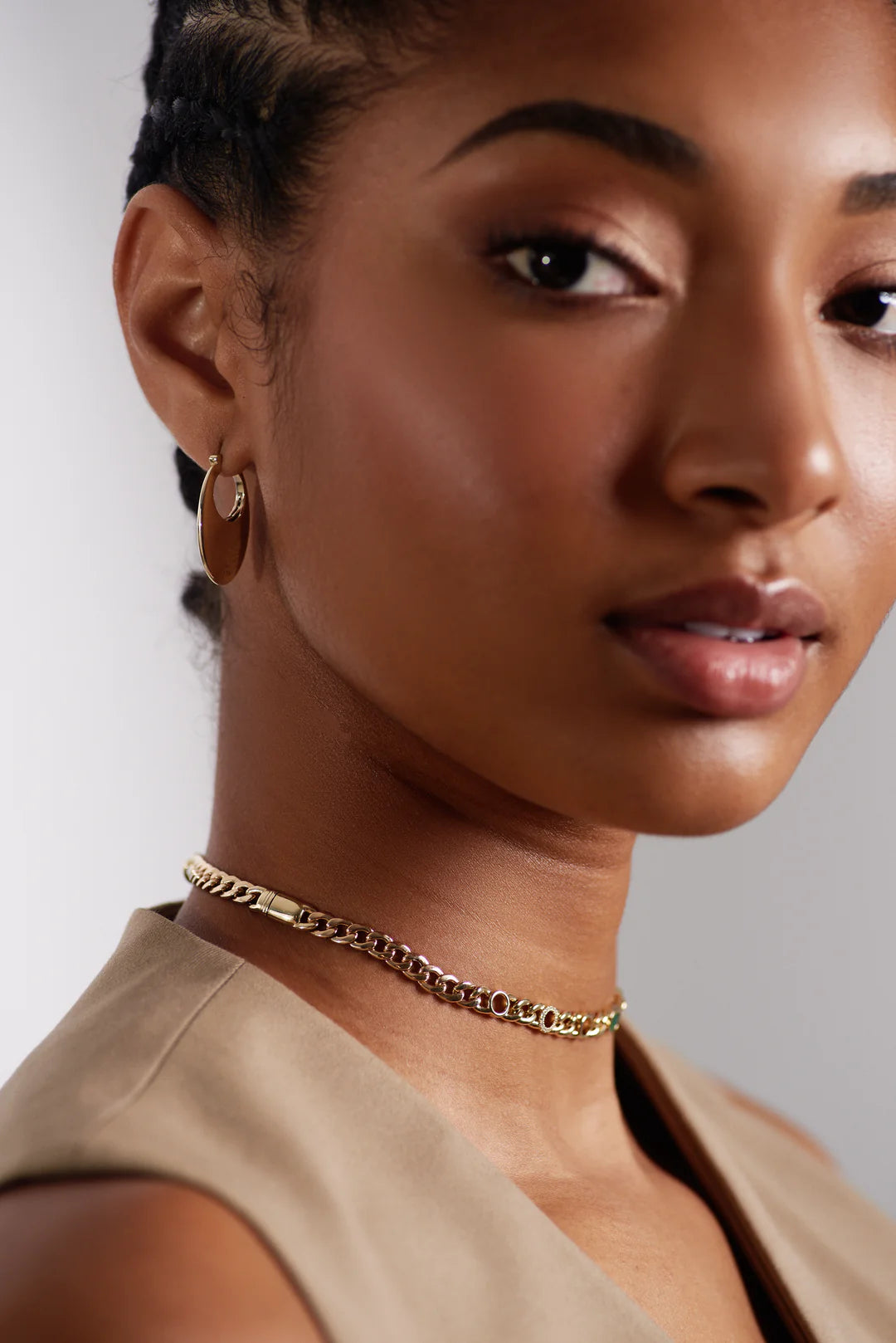 Lava Orbit Small Gold and Diamonds Hoops Earrings