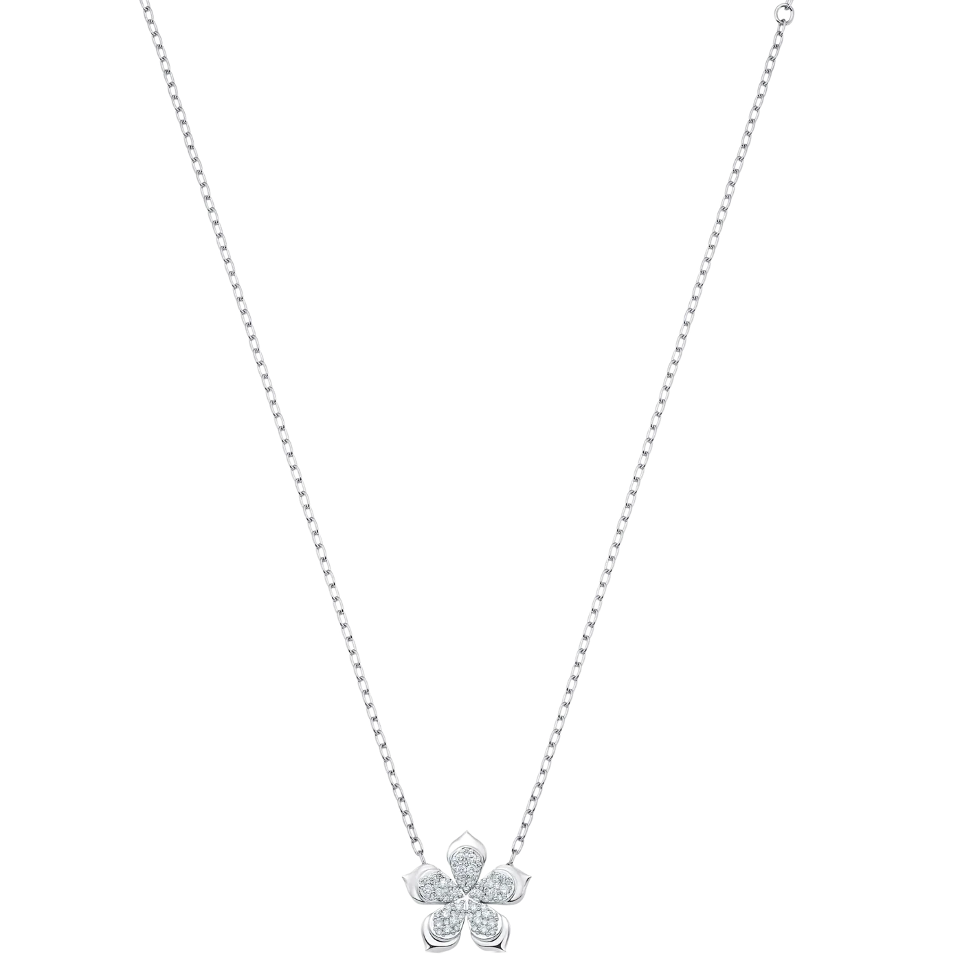 Lierre Gold and Pear Diamond Flower 16" Necklace