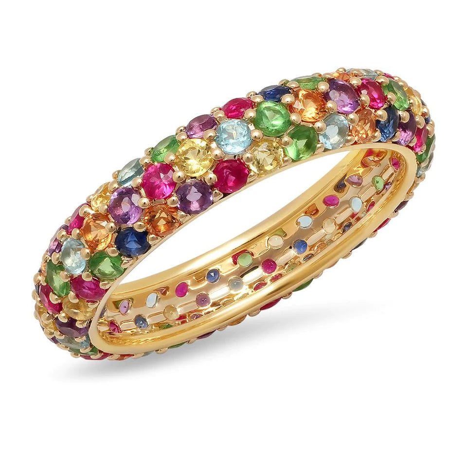 Multi Colored Domed Ring