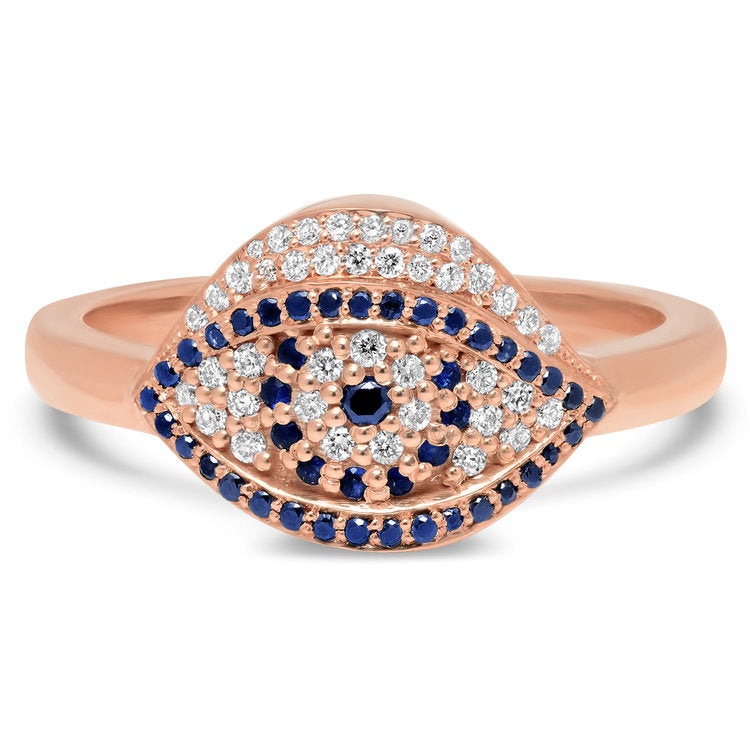 Evil Eye Diamond Ring