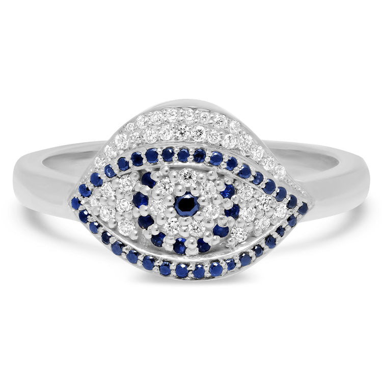 Evil Eye Diamond Ring