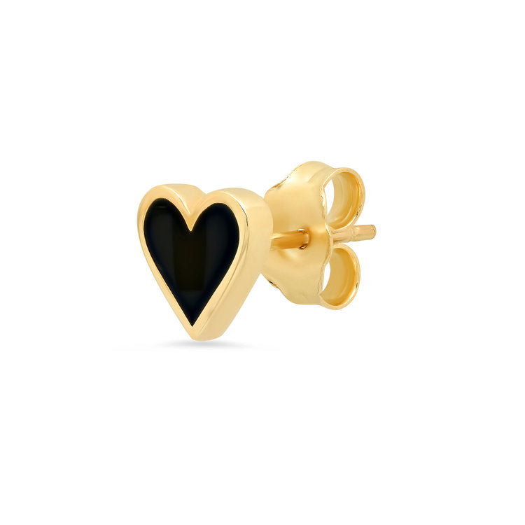 Enamel Heart Stud Earrings