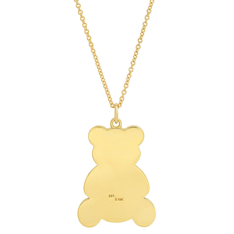 Pavé Teddy Bear Pendant Necklace